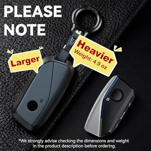 BMW key case all‑around protective cover compatible with the 5 Series 7 Series X Series and more black color
