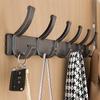 Jibaiju Wall-Mounted Aluminum 4-Hook Rack (2-Pack)