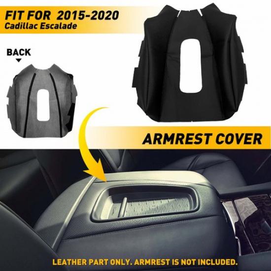 Center Lid Console Armrest Leather Cushion Cover For Cadillac Escalade 2015-