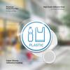 6 Pack 6" Glass, Paper, Plastic, Metal, Trash, Recycle Sign Stickers - Self-Adhesive Vinyl Decal Recycle s - Eco-Friendly Trash Can Signs - 6" -