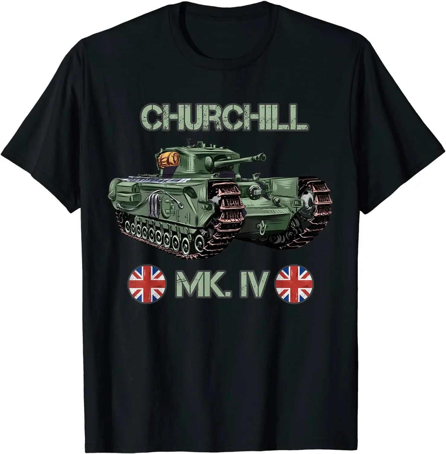 WWII British Army Churchill Mk4 Tank TShirt Summer Cotton ONeck Short Sleeve Mens T Shirt New S3XL S