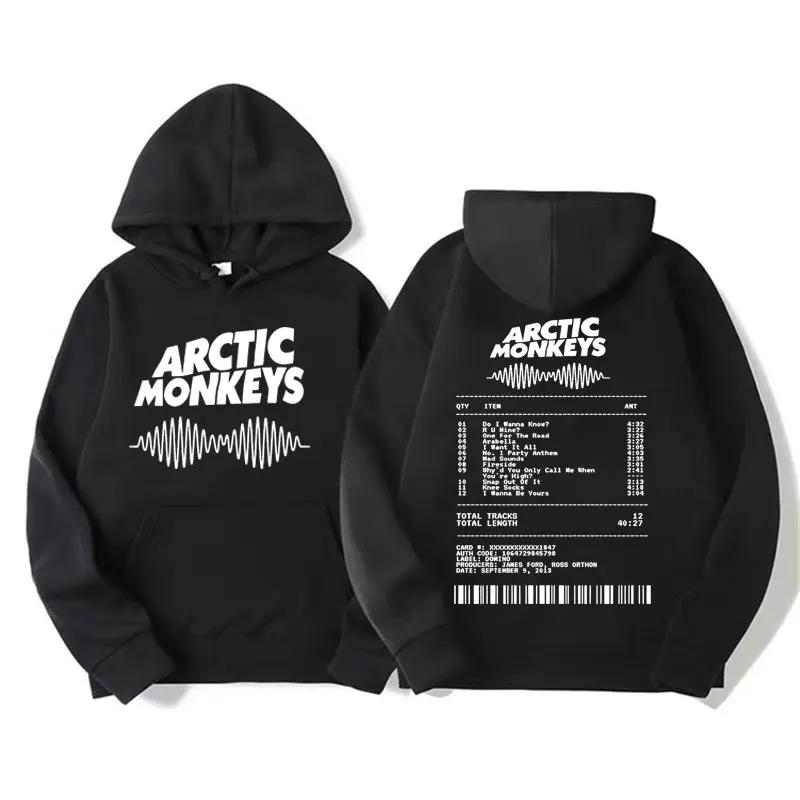 Retro Rock Arctic Monkeys Music Album Graphic Hoodies Men Vintage Oversized Hip Hop Hoodie Punk Sweatshirt Tour Double Sided