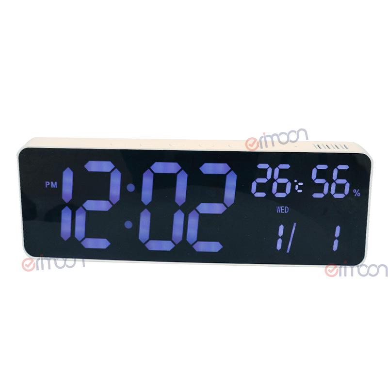 RGB LED Smart Digital Wall Clock with Bluetooth Time Sync & Alarm