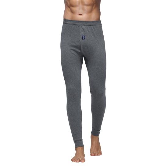 Men Pants Elastic Waist Thermal Insulation Long Johns Solid Color Travel Work School Bottoming