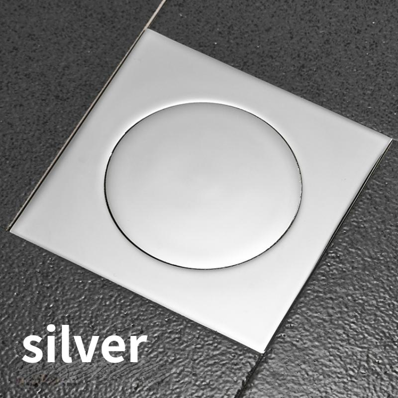 Açılır Ayak Yer Sifonu Pirinç Krom Koku Giderici Banyo Sifonları Aşağı Itin Koku Giderme Kare Mat Duş Odası Kapak Fişi