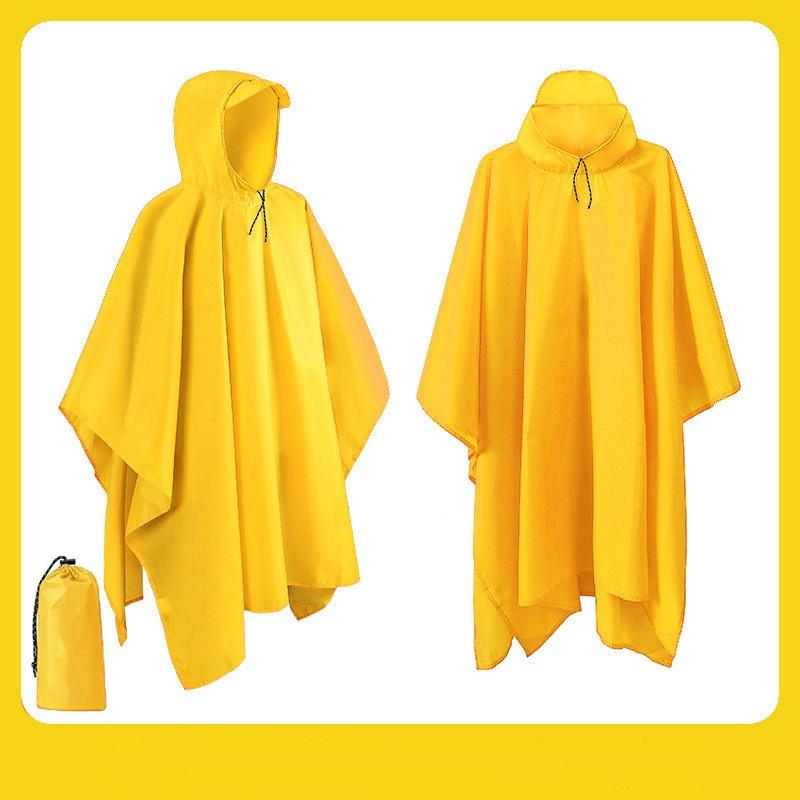 Outdoor 3 In 1 Military Raincoat Hooded Sleeve Waterproof Rain Poncho Motorcycle Rain Cover Camping Hiking Travel Rainwear Tent