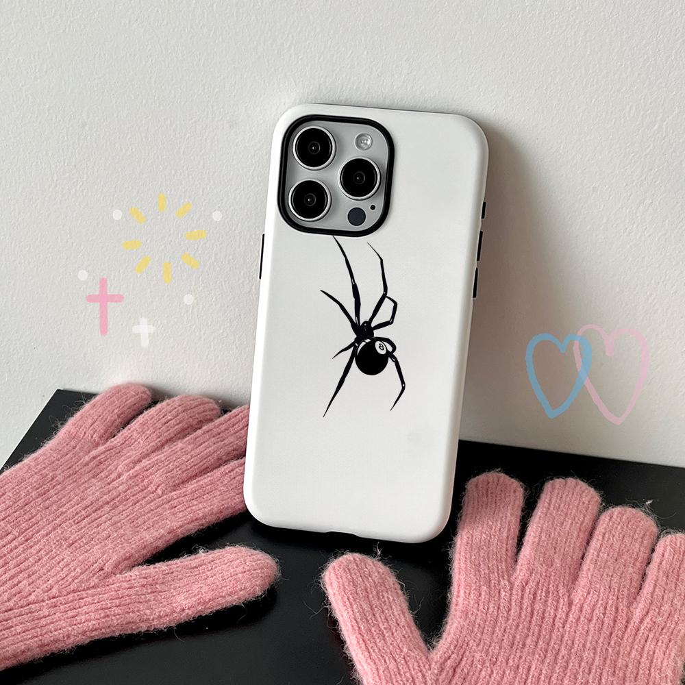 Spider Gothic Style Art Painting Design Phone Case Film Shell For iPhone 17 16e 16 15 14 13 12 11 Pro Max Plus XS