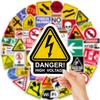 10/30/50/100pcs Cartoon Danger Banning Signs Warning Stickers Funny Graffiti Sticker Skateboard Phone Guitar Cool Decals Packing