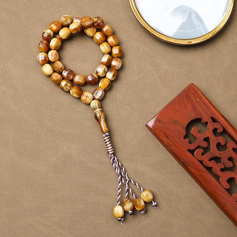 33-Bead Polygonal Muslim Tasbih: Arabic Rosary for Prayer