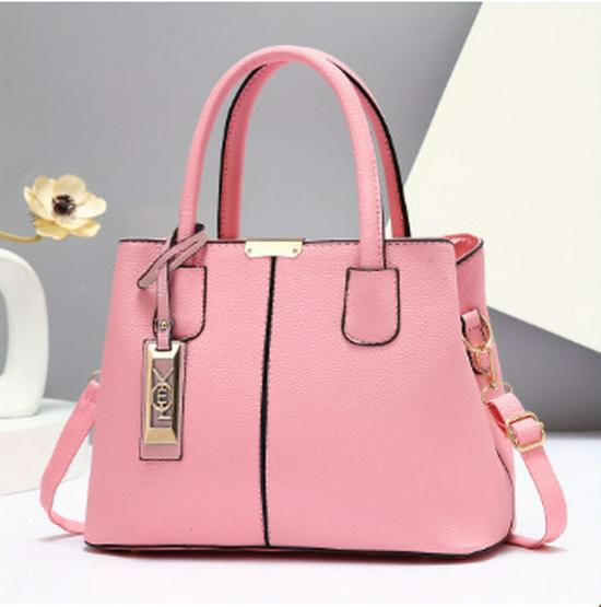 2024 Spring Women's Large Capacity Shoulder Crossbody Bag with Iron Pendant