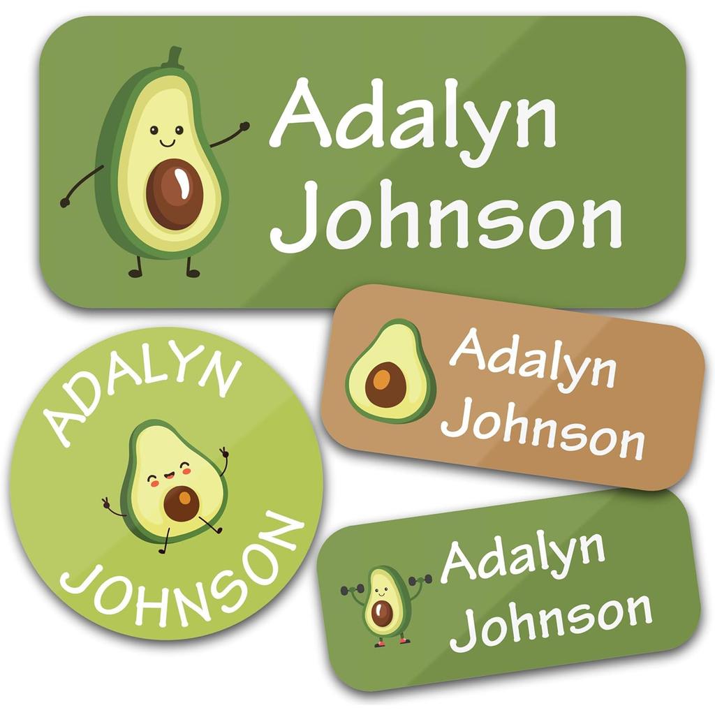 Trees 140Pcs Custom Waterproof Name Tags Stickers Cartoon Style Nakrjki Na Ubrania Imieautocollants Personnalisés Prenom