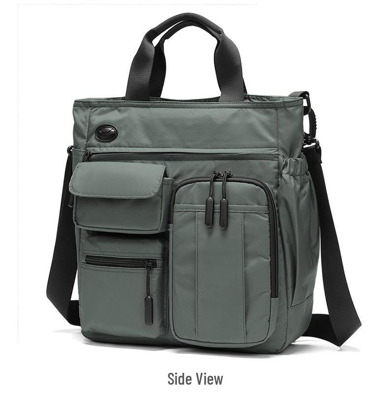 Men's Lightweight 14-inch Laptop Briefcase: Large Capacity Crossbody Shoulder Bag for Business Trips