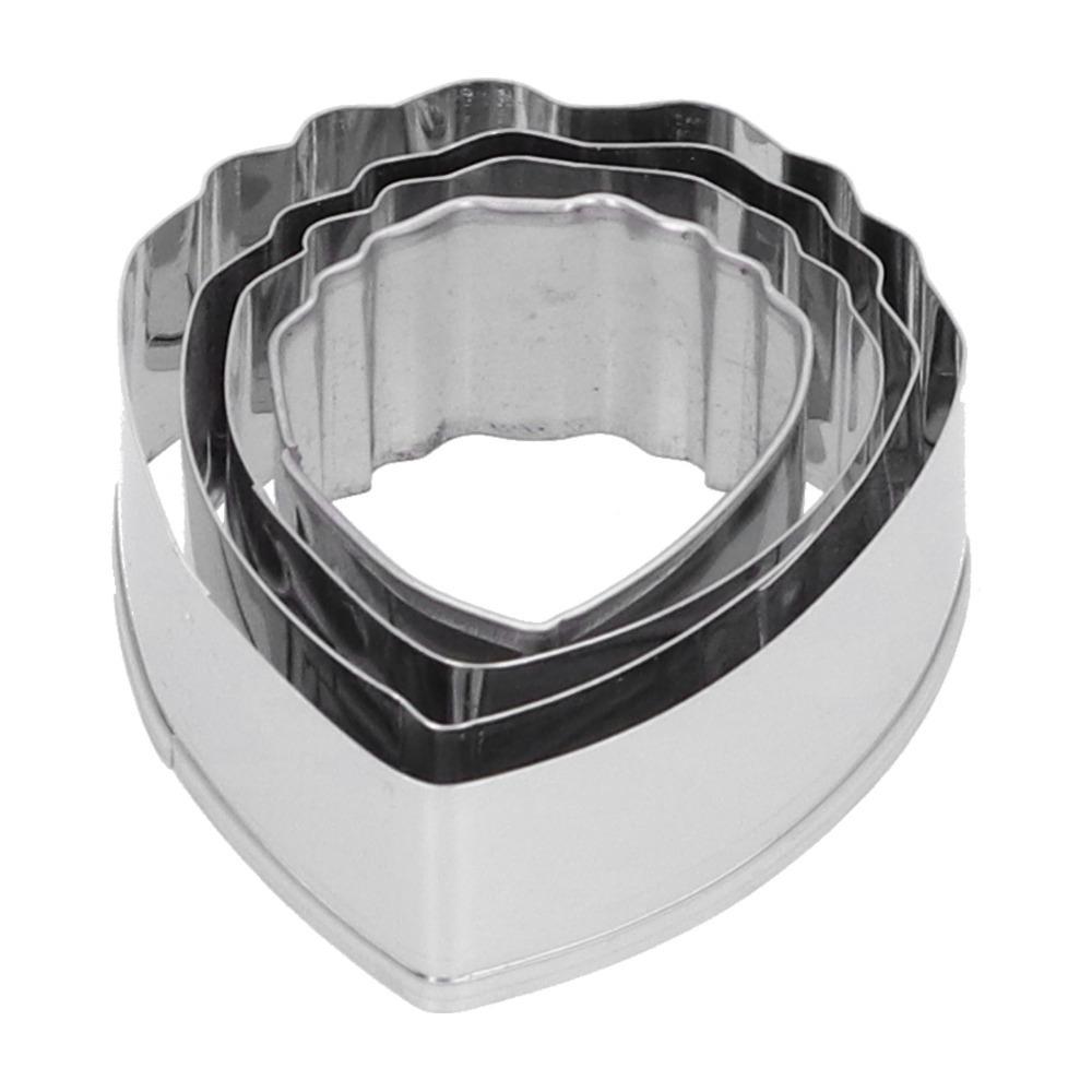 4pcs Food Grade Peony Flower Cutter Stainless Steel Biscuits Cutter Set Fondant Cutter Mold Bakers