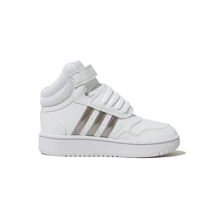 Adidas Hoops Mid 3.0 Ac Synthetic Leather Durable High-Top Sneakers Baby Sneakers White HP2660