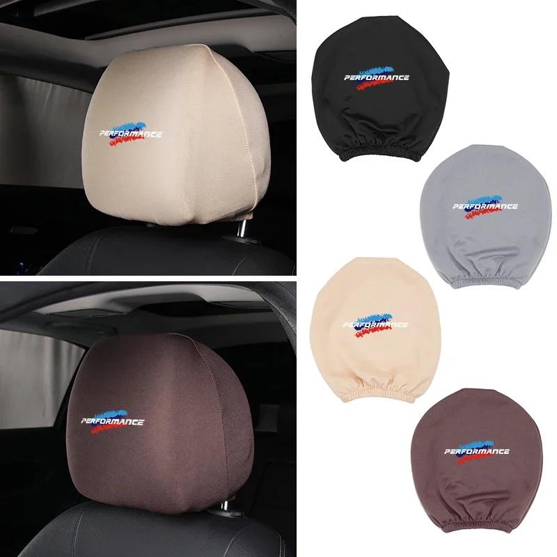 New Car Seat Headrest Cover Taxi Advertising Dust Head Cover Interior Accessories For BMW Performance X1 X3 X5 E39 E46 E90