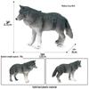 Cross-border Wild Animal Model: Prairie, Brown, Snow, Predator Wolves & Cub Educational Display Toy