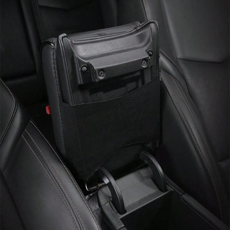 1pc Car Armrest Box Mats Memory Foam Car Arm Rest Box Pad Leather Central Console Covers Styling Car Decor Auto Interior Accessories