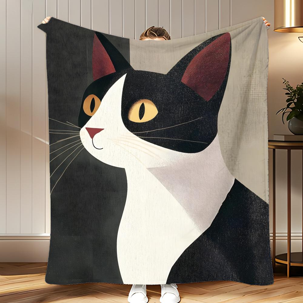 

retro theme Retro Animal Characters Throw Soft Coral Fleece Blanket 310gsm Fluffy Warm Throw for Sofa Bed Couch Bedroom Decor 75x100cm