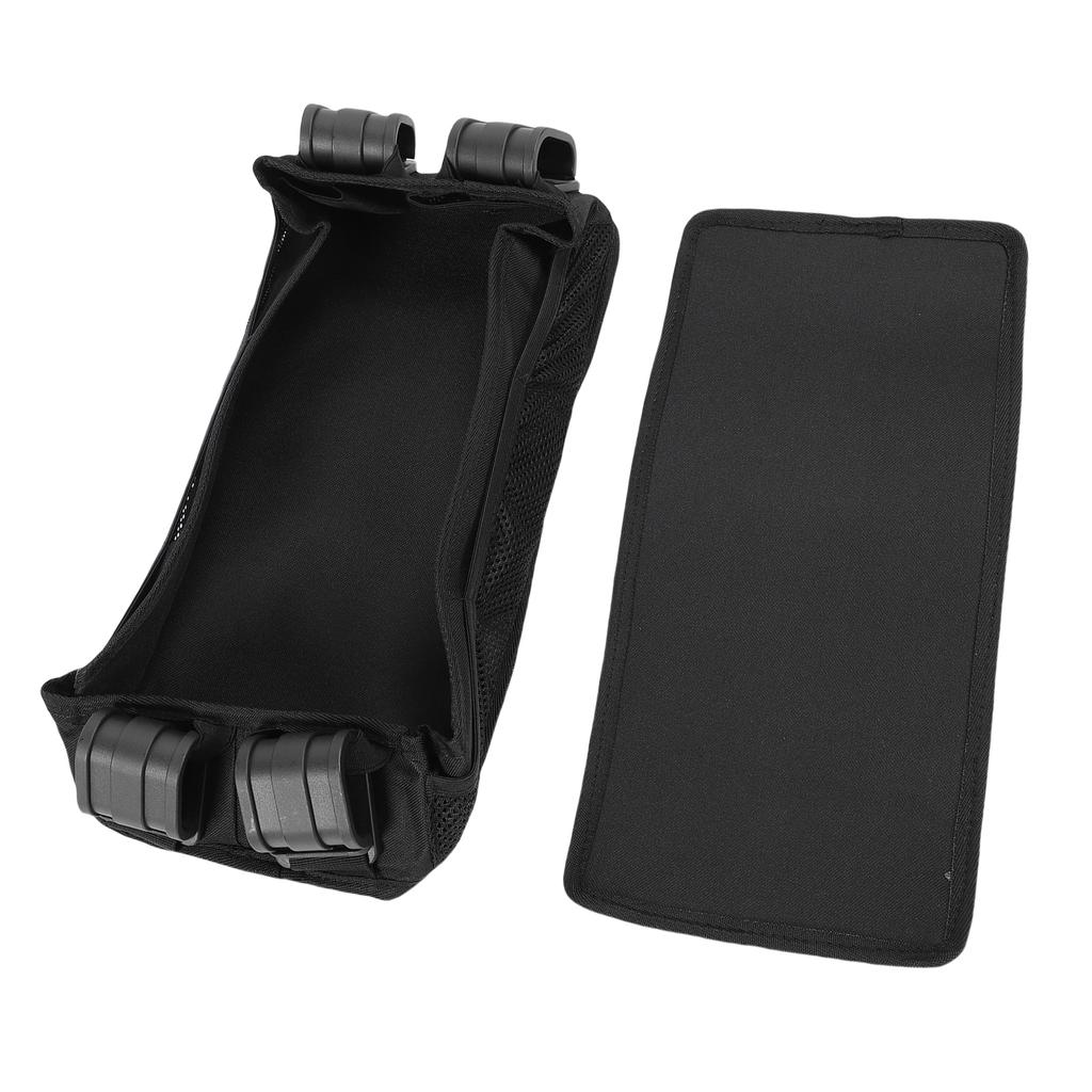 Stroller Snack Tray Extra Sturdy Base   Proof Stroller Tray Attachment with Side Mesh Pockets