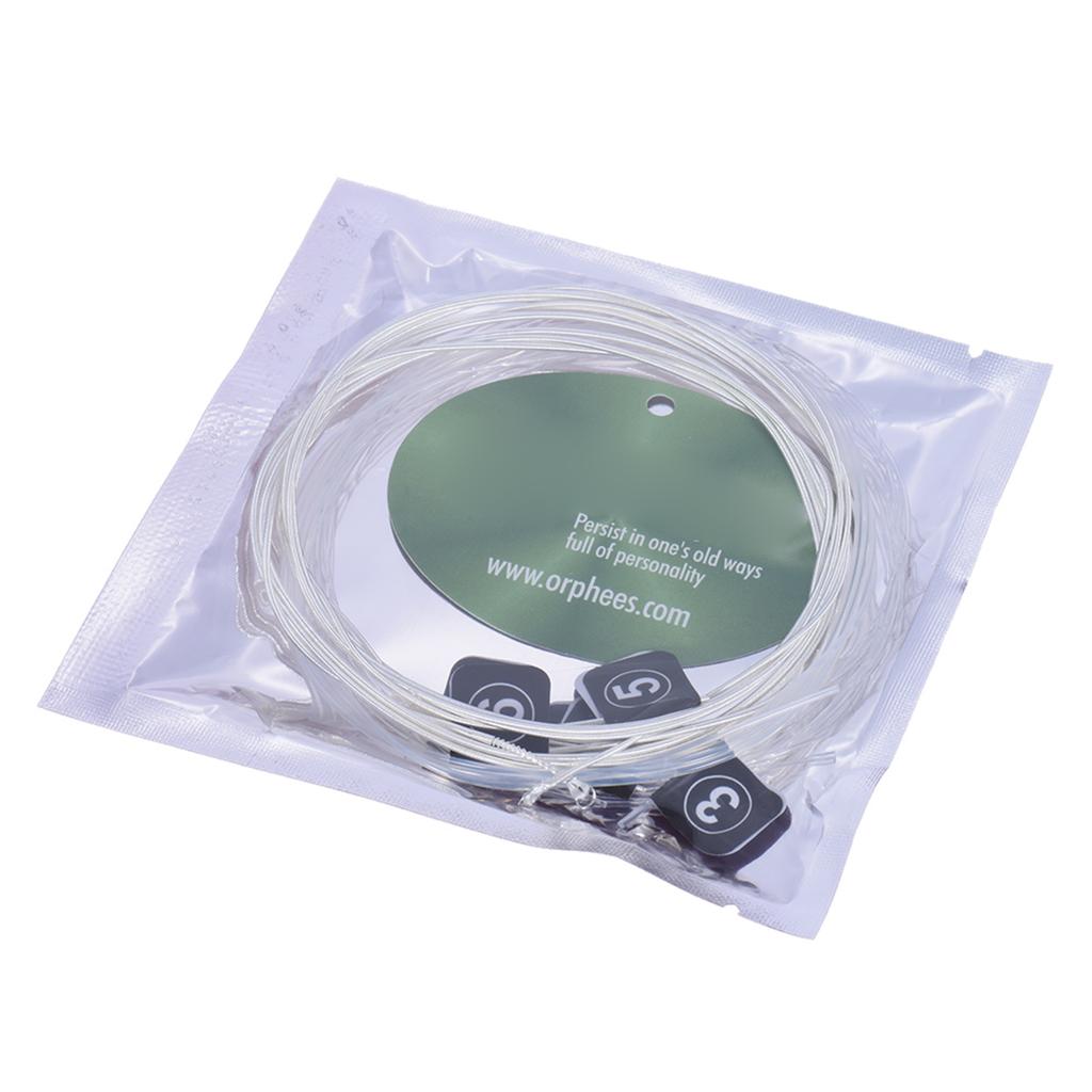 Orphee NX36 Nylon Classical Guitar Strings 6pcs Full Set Replacement (.028 .043) Nylon Core Silver Jacketed Wire Normal