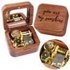 Sinzyo Music Box “You Are My Sunshine” Wooden Music Box (Musical Note Rosewood)