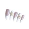 European & American Handmade Gradient Nude French Style 3D Carved Luxury Nails