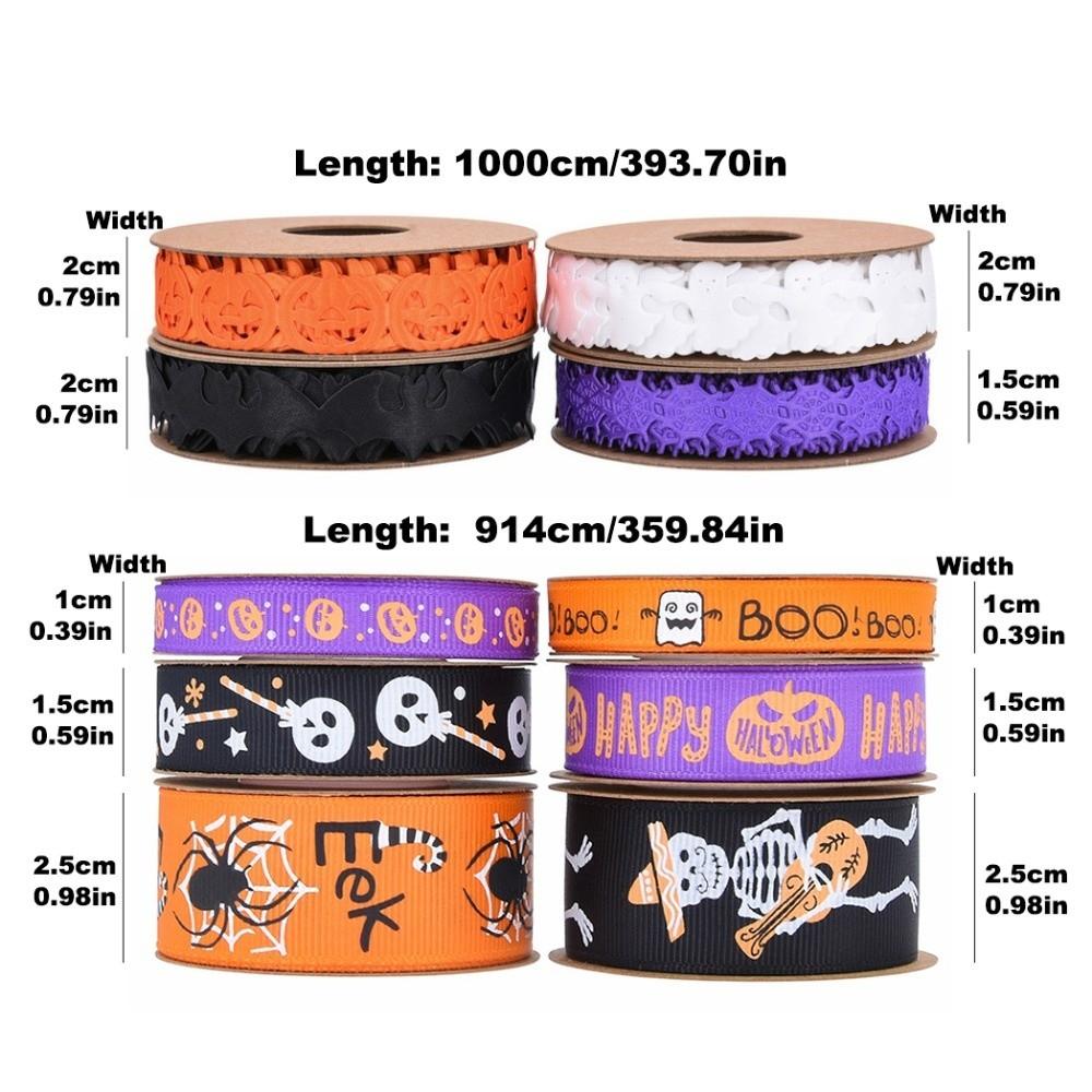 Pumpkin Halloween Decorative Ribbon Bat DIY Ribbon Strips  Party Decor