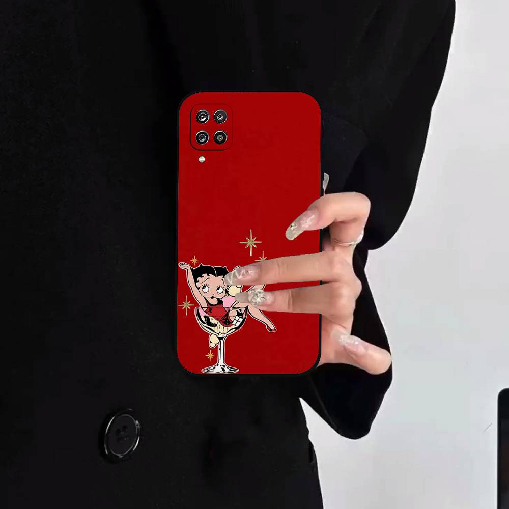A-betty Boop-S Phone Case For Samsung S24/S25/S22 S30/A51 52/Lite/Ultra/5G/Plus/FE - Slim Shockproof Black Protection