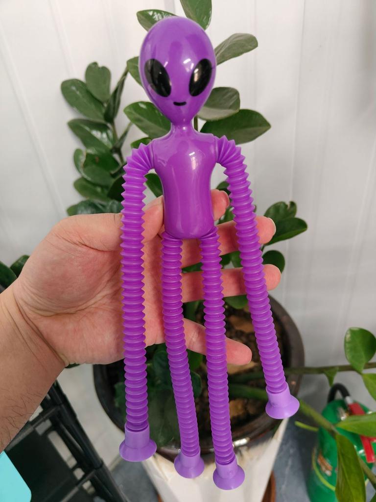 Suction Cup Telescopic Tube Alien Toys Variable Decompression Kids Early Education Puzzle Toys Fun DIY Interactive Game Props