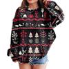 Genç Kızlar İçin Sweatshirtler Kapüşonlu Uzun Kollu İpli Kazak Sevimli Oversize Kapüşonlu Noel Günü