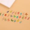 CARLIDANA Simple Gold Plated Stainless Steel Jewelry Alphabet Pendant Small Mini Colorful Oil Drop Initial Letter Necklace