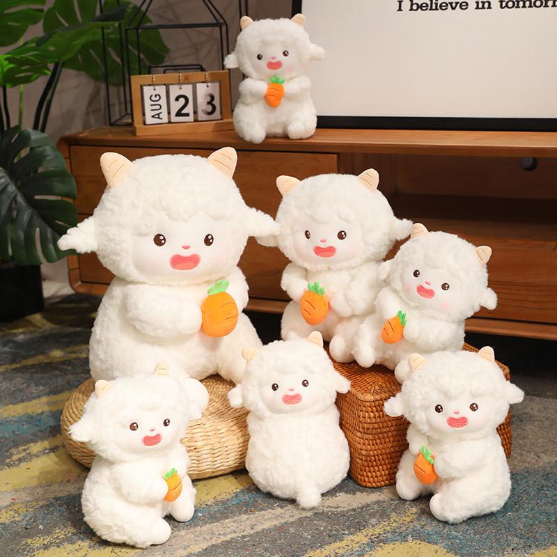 Lamb Articulated Plush Toy With Movable Joints Stuffed Animal Doll For Kids