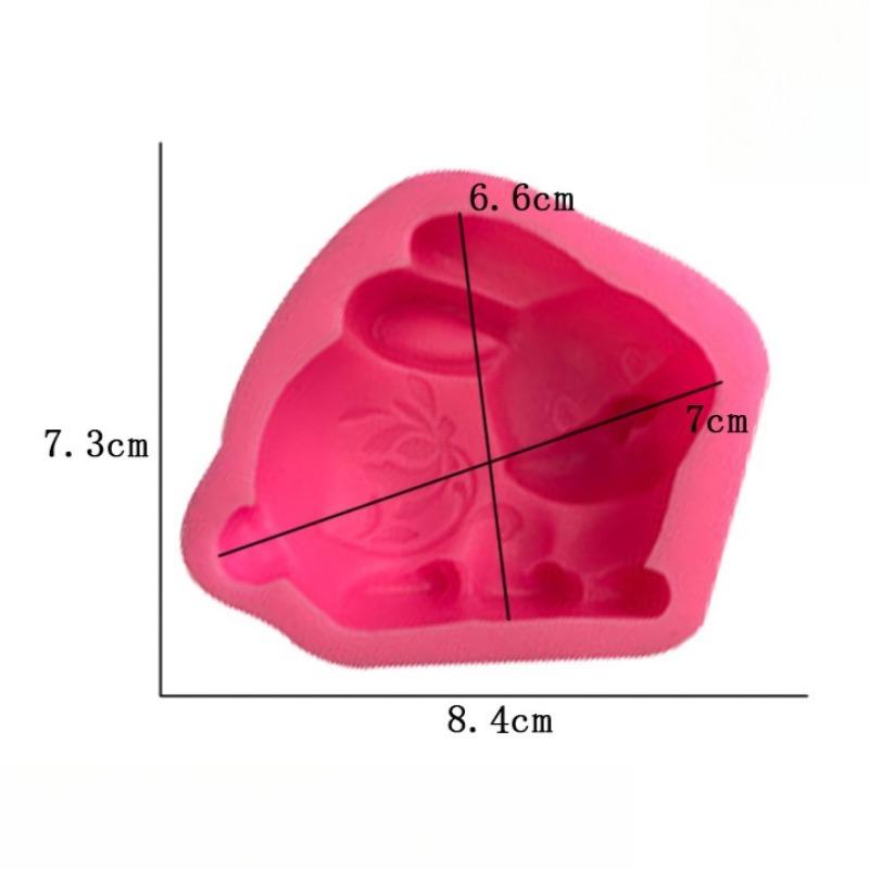 Cartoon Easter Rabbit Silicone Mold DIY Handmade Soap Mold Rabbit Aromatherapy Candle Mold Kitchen Baking Cake Decoration Mold