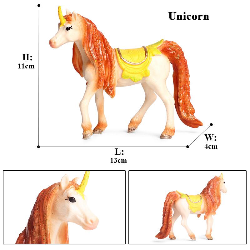 Oenux Fairy Tale Fly Horse Mythical Alpaca Elf Pegasus Action Figures Animal Model Collection Cute Girl Birthday Gift Kids Toy