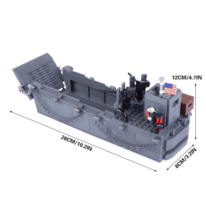 WK2 US Hauptkampfpanzer M26 M12 gepanzertes Fahrzeug Militärisches Sanitätsfahrzeug Schnellboot Kriegsszene Kofferträger Ziegel Spielzeug Jungen Geschenk
