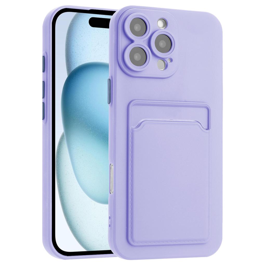 For iPhone 16 Pro Max Case Flexible TPU Phone Cover with Back Card Slot
