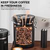 1.2 1.5 1.8L Coffee Bean Jar Airtight Canister Sealed Stainless Steel With Spoon One Way Valve Cannister Coffee Storage Kitchen