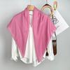 Solid Color Silk Scarf: Women's Monochrome Casual Headscarf, Sunscreen Shawl, Decorative Style