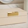 Faux Leather Jewelry Box Multi-Purpose Modern Trinket Case Stylish Design
