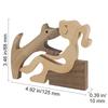 Enkrio Puppy Wooden Sculpture, Wood Carving, Wood Decor, Animal Dog Sculpture, Handmade Dog Figurine, Wooden Craft Sculpture, Pet Lover's Object,