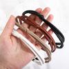 Hoop Hair Clip Korean Style Headwear Thin Hair Band Female Hair Accessories PU Leather Headband