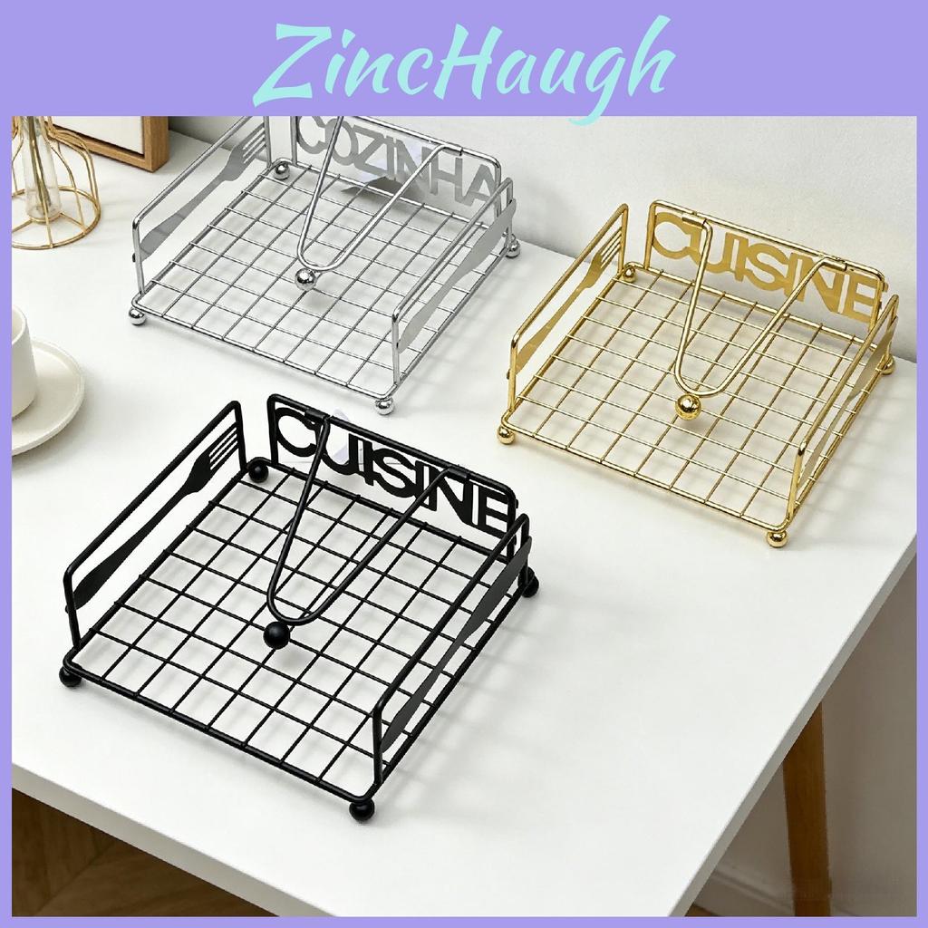 Iron Napkin Holder With Geometric Design For Dining Room And Cafe Decor