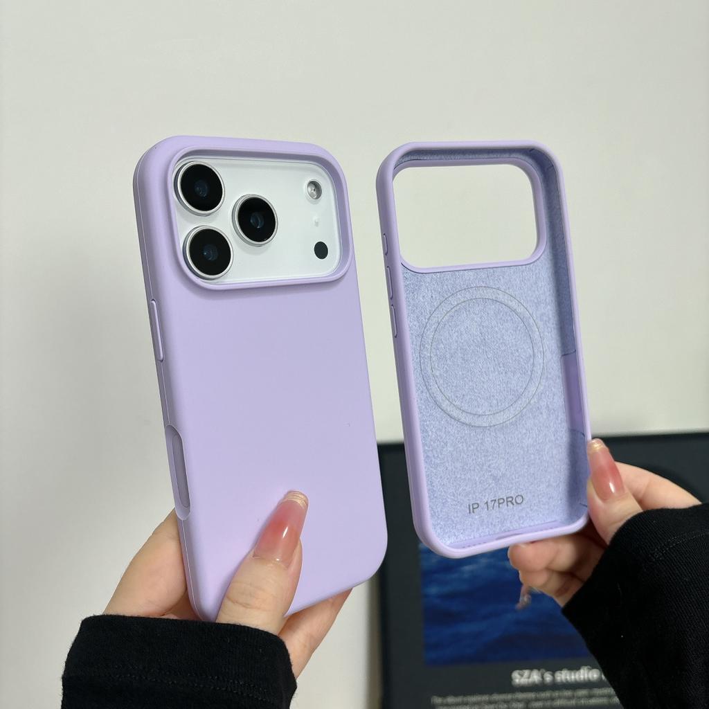 Official Solid Color Liquid Silicone Magsafe Phone Case for IPhone 17 Pro Max 16 15 14 13 12 11 Magnetic Wireless Charge Cover