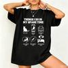 Things I Do In My Spare Time Cat Meme Graphic Unisexs Unisexs Summer ONeck Short Sleeve Tshrit Streetwear Classic Cozy Cotton Tops