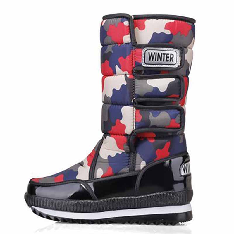 Зимние сапоги плюшевые теплые ботильоны для женщин зимняя обувь непромокаемые ботинки женская зимняя обувь ботильоны 42 красный 3947₽