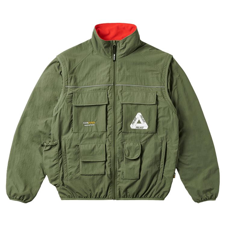 Palace Cordura RS Zip Off Jacket Olive Men Outerwear Green P23JK119