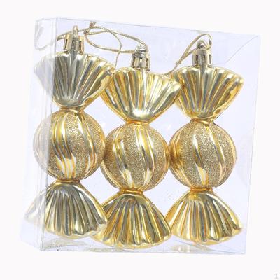 3 Pieces Christmas Tree Hanging Ornaments Candy Pendant Drops for Party