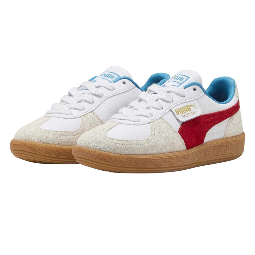 Puma Boys Palermo Classic Leather Flat Trainers