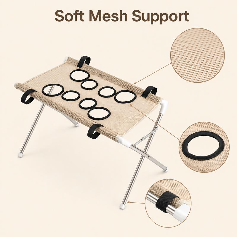1Pcs Portable Pet Foldable Nail Grooming Bath Hammock Stand Clipping Helper Mesh Bathing Drying Table for Kitten Small Cats