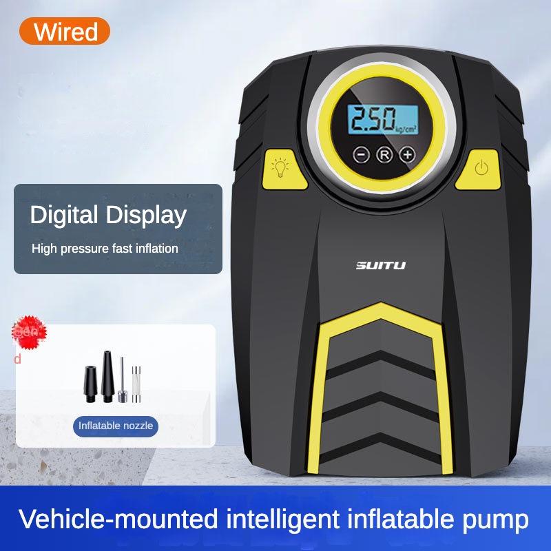 Car Mounted Portable Air Pump Emergency Tire Digital Display Car Mounted Air Pump Intelligent Tire Pressure Measurement Pump